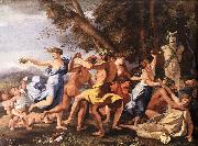 Nicolas Poussin Bacchanal before a Statue of Pan USA oil painting reproduction